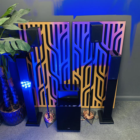 Tannoy HTS 5.0 With HTS101 Subwoofer Surround Sound System Including Stands Tannoy HTS 5.0 With HTS101 Subwoofer Surround Sound System Including Stands