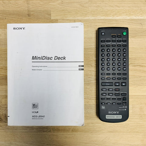 Sony MDS-JB940 MiniDisc Deck Player