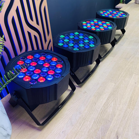 Set of 4 U King 72 Watt LED Par Can DMX 512 Lights