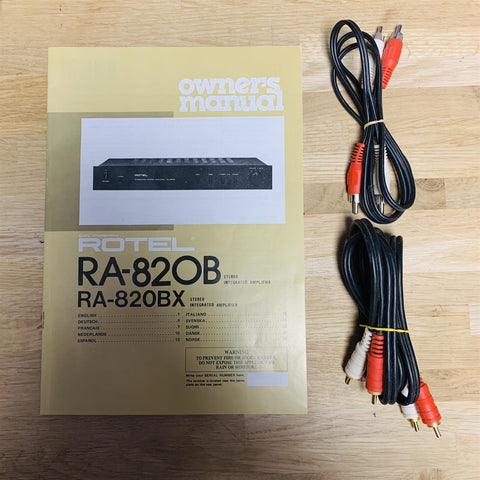Rotel RA-820BX Stereo Integrated Amplifier
