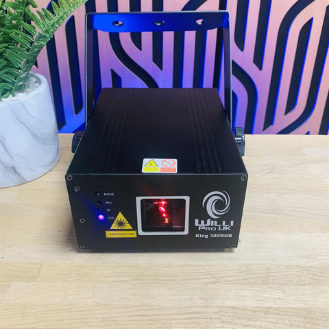 Willi Pro UK King 380 RGB Text Display Type Laser With Keyboard