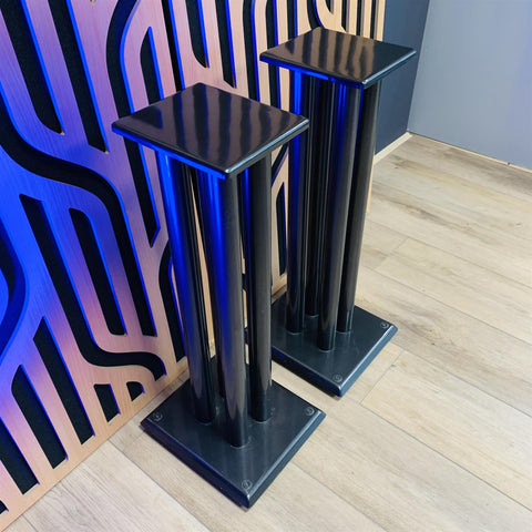 Pair Heavy Duty Metal Hi-Fi Speaker Stands Inc Spikes 60cm Height