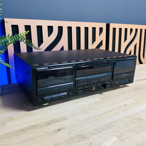 Kenwood KX-W4050 HX Pro Dual Cassette Deck Auto Reverse Dolby B C