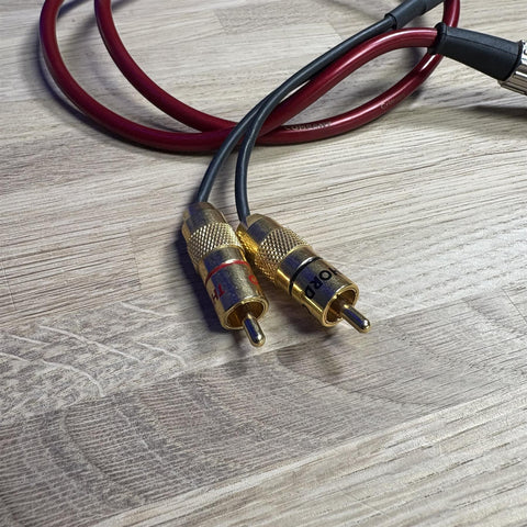 The Chord Company Crimson Snaic 5-pin DIN to RCA Interconnect Cable 1M