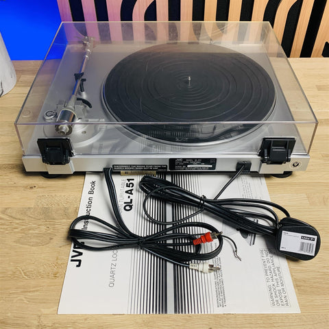 JVC QL-A51 Quartz Lock Direct Drive Turntable Ortofon F15E MKII Cartridge