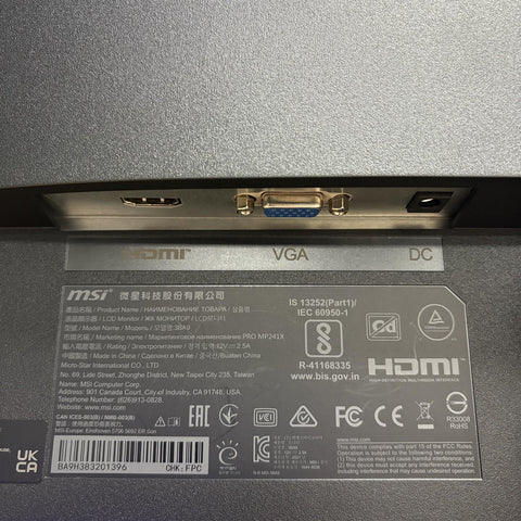 MSI PRO MP241X (3BA9) 23.8" Full HD Monitor