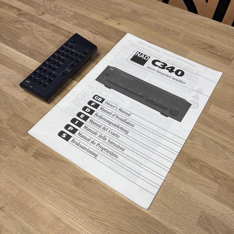 NAD C340 Integrated Amplifier With Remote
