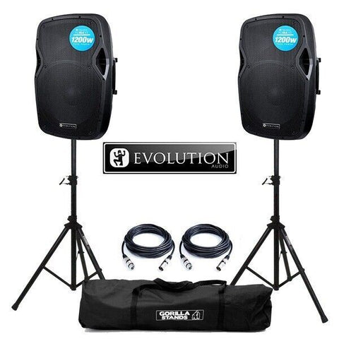 Evolution Audio RZ15A V3 Active Speaker (Pair) + GSS Kit