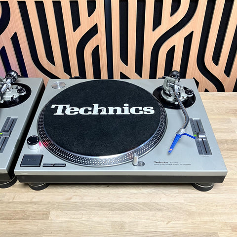 Technics SL-1200MK2 DJ Turntables Silver With Ortofon Concorde DJ S Carts & Styli (Pair)