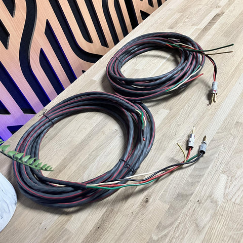 Audioquest SLiP 14/4 Bi Wire Speaker Cables 2 x 7.5m Nakamichi Banana Plugs