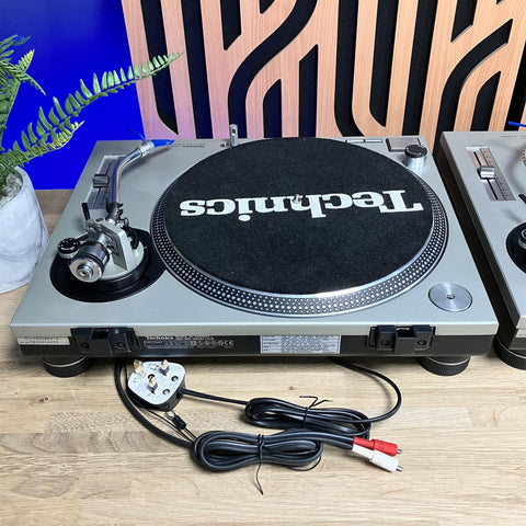 Technics SL-1200MK2 DJ Turntables Silver With Ortofon Concorde DJ S Carts & Styli (Pair)