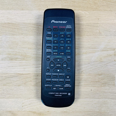 Pioneer PDR-609 CD Recorder Remote Control