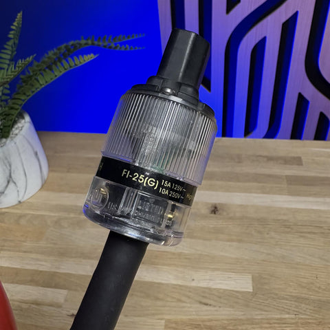 ECOSSE BIG RED Mains Power Cable 3 Pin Kettle (FURUTECH F1-35(R)/F1-25 (G))