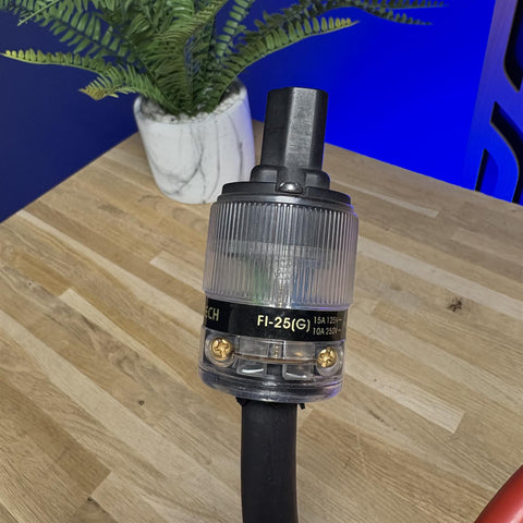 ECOSSE BIG RED Mains Power Cable 3 Pin Kettle (FURUTECH F1-35(G)/F1-25 (G))