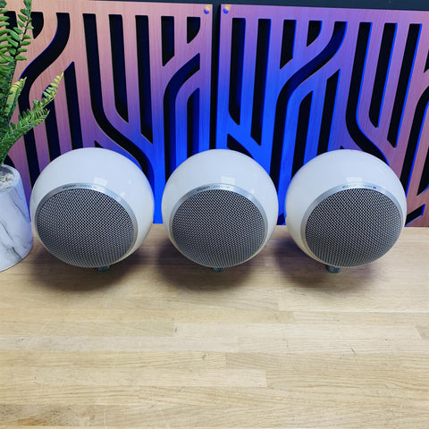 Elipson Planet M Speakers With Wall Brackets x 3 (White)