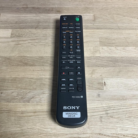 Genuine Original Sony RM-D29M MiniDisc Deck Hi-Fi Remote Control Mini Disc