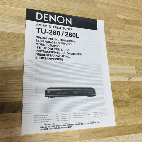Denon TU260L Stereo Tuner