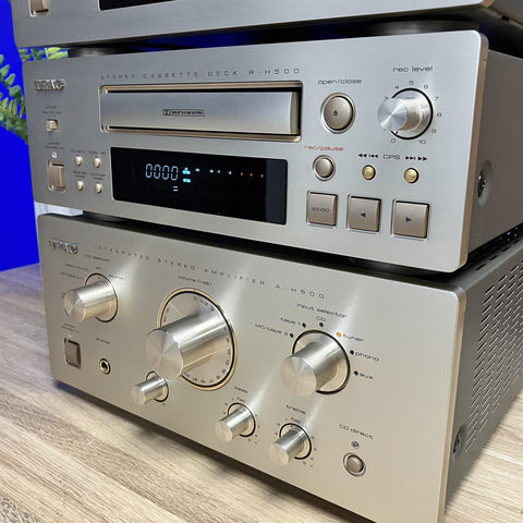 Teac A-H500 Integrated Amplifier R-H500 Cassette T-H500 Tuner PD-H500 CD Player Stack System