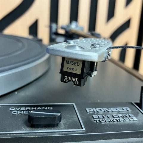 Pioneer PL-12D Stereo Turntable With Shure M75 ED Cartridge