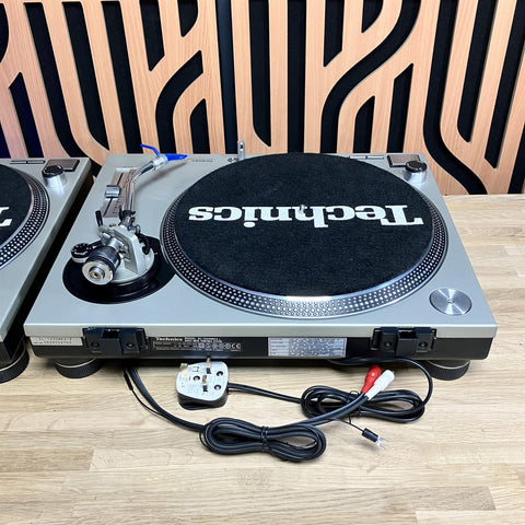 Technics SL-1200MK2 DJ Turntables Silver With Ortofon Concorde DJ S Carts & Styli (Pair)