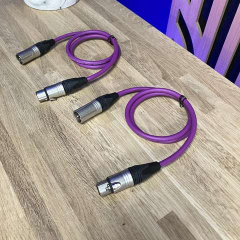 Van Damme Tour Grade Ultra Pure Silver Plated XLR Cable (Pair) 80cm