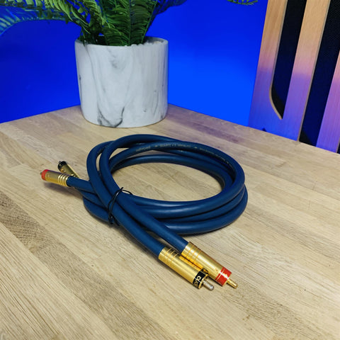 Audioquest Quartz x 3 Hyperlitz-Triple Balanced RCA Interconnect Cable (pair) 1m