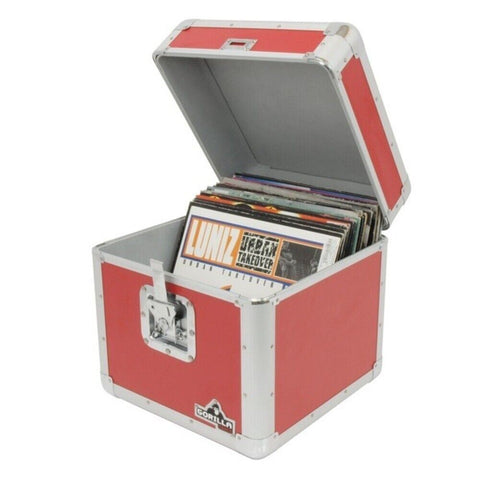 Gorilla GC-LP100 RED LP100 Vinyl Record Storage Box