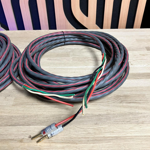 Audioquest SLiP 14/4 Bi Wire Speaker Cables 2 x 7.5m Nakamichi Banana Plugs