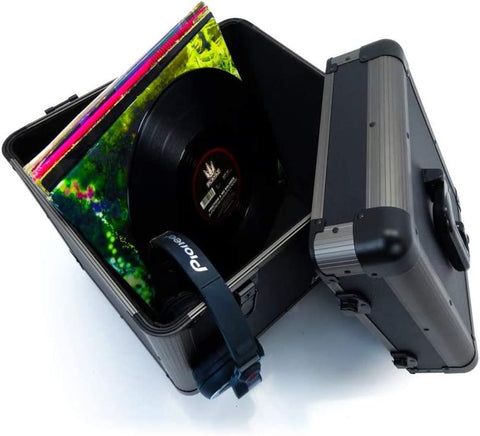 Gorilla LP80 Holds 80 12" LP Vinyl Record Case (Titanium)