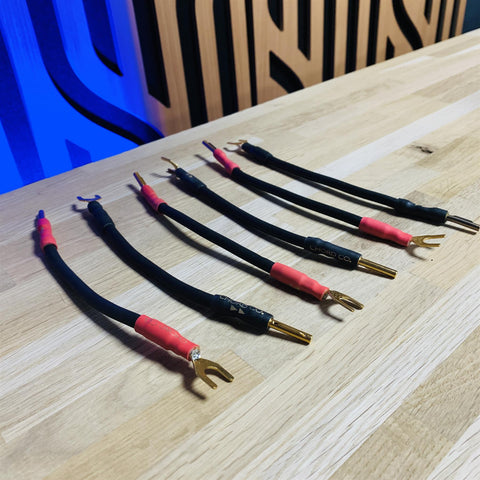 Chord Bi-Wire Speaker Links Spade To 4mm Banana x6