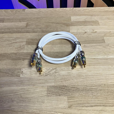 Black Rhodium Rhythm Silver Plated RCA Phono Interconnects (Pair) 50cm