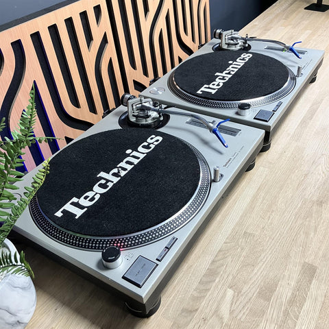 Technics SL-1200MK2 DJ Turntables Silver With Ortofon Concorde DJ S Carts & Styli (Pair)