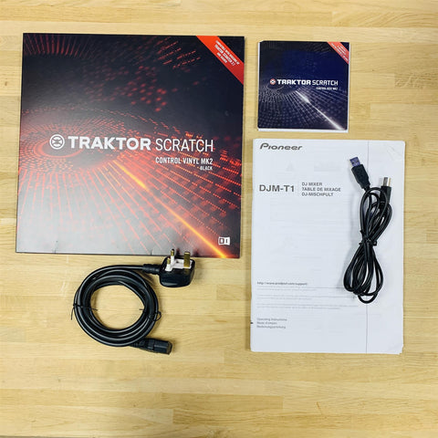 Pioneer DJM-T1 Traktor Scratch 2 Channel DJ Mixer With Control Vinyl & CDs