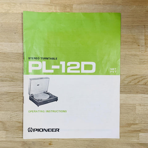 Pioneer PL-12D Turntable With Shure M75ED Cartridge (No Lid)