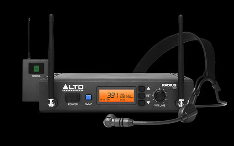 Alto Radius 100H Professional UHF Diversity Wireless Headset Microphone System