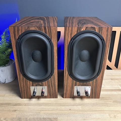 Buchardt S400 MK2 Speakers Rosewood Inc Stands Black Oak Pair
