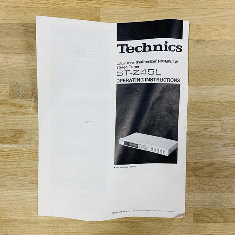 Technics ST-Z45L Stereo Quartz Synthesizer Tuner