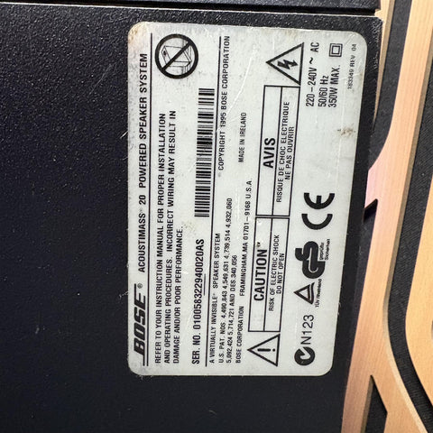 Bose Acoustimass 20 Home Theater System With Double Cube Speakers