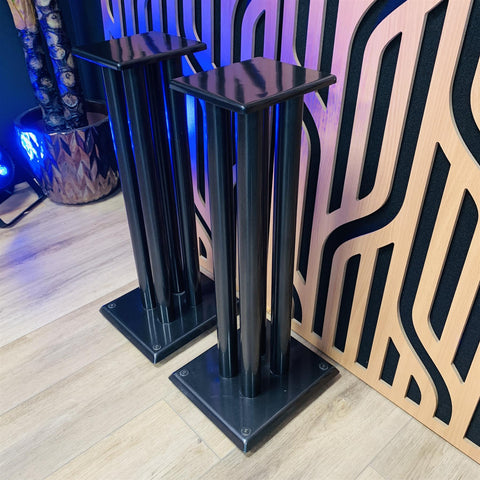 Pair Heavy Duty Metal Hi-Fi Speaker Stands Inc Spikes 60cm Height