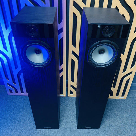 Fyne Audio F302 Floor Standing Loud Speakers (Pair) Black