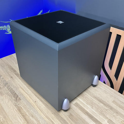 KEF PSW 2000 Active Subwoofer Wired Stereo L/R RCA Cube Video Grey