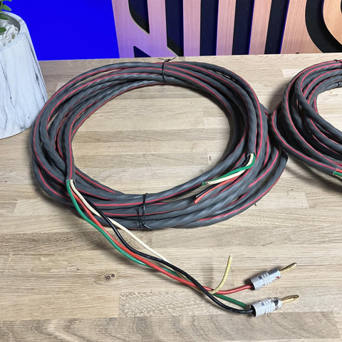 Audioquest SLiP 14/4 Bi Wire Speaker Cables 2 x 7.5m Nakamichi Banana Plugs