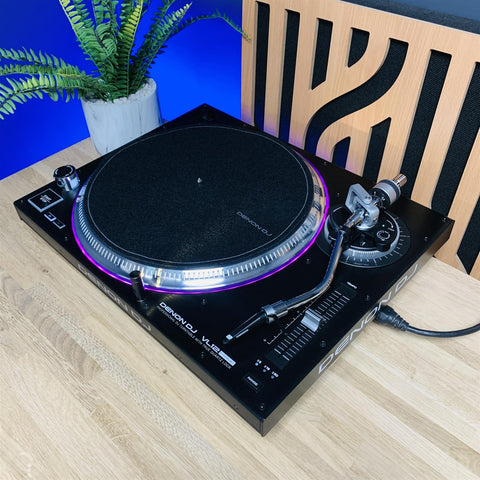 Denon DJ VL12 Prime Turntable with Decksaver