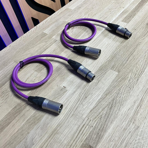 Van Damme Tour Grade Ultra Pure Silver Plated XLR Cable (Pair) 80cm