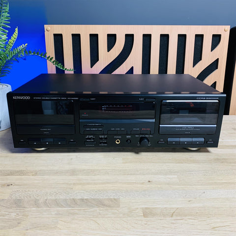 Kenwood KX-W4050 HX Pro Dual Cassette Deck Auto Reverse Dolby B C