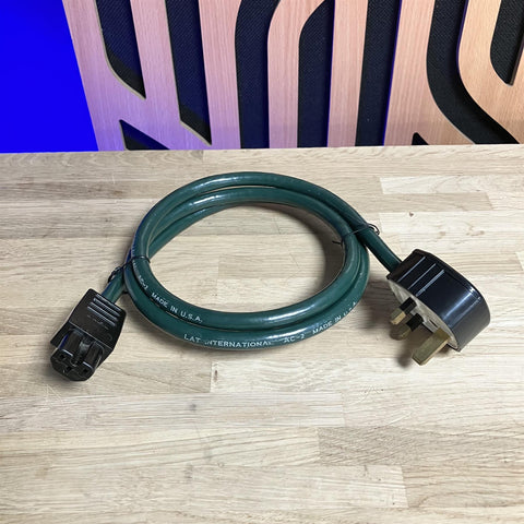 LAT International AC-2 IEC UK Mains Cable 1.2m Audiophile Made In USA