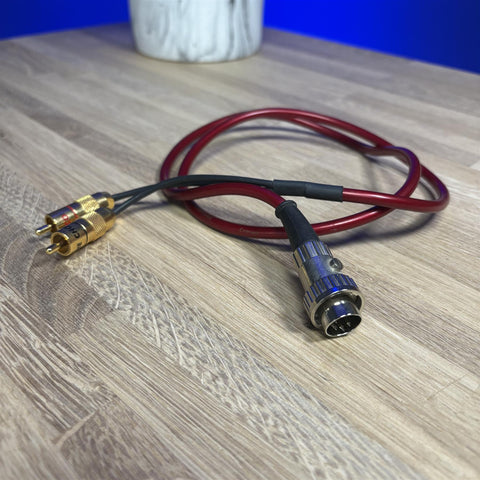 The Chord Company Crimson Snaic 5-pin DIN to RCA Interconnect Cable 1M
