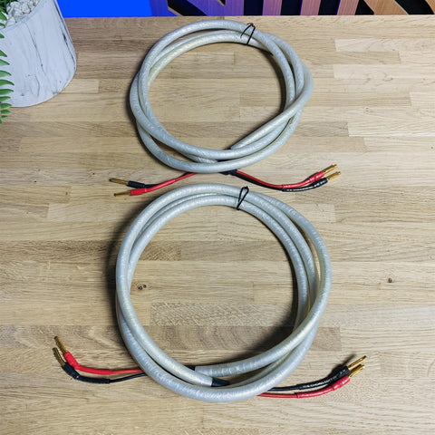 Chord Carnival Silver Screen Speaker Cables, Banana Connectors, 2m long (pair)