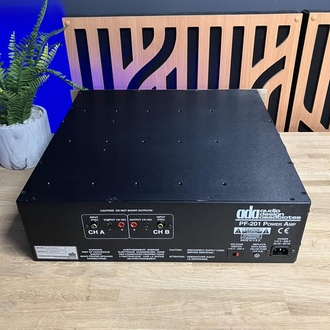 Audio Design Associates ADA PF-201 Power Amplifier USA Made 120 Watts 8 Ohm