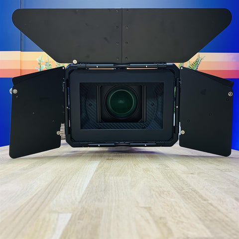 Black Magic Design 6K Camera With Canon CN-E 18-80mm T4.4 L IS KAS S Zoom Lens, JTZ DP30 Filmmaker Barn Door System & Small Rig Shell
